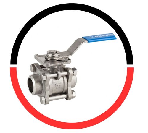 A351 CF8 304 1 Inch 3 Way Ball Valve